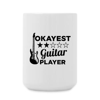 Okayest Guitar Player - Guitariste drôle - Grande tasse 440 ml - blanc - Devant