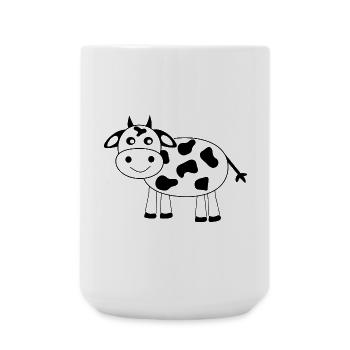 Kuh - Große Tasse 440 ml - Weiß - Vorne
