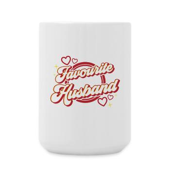 Favourite Husband | Colors changeable - Large Mug 440 ml - white - Front