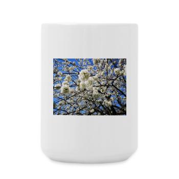 Pommier en fleur dans les fruits de printemps - Grande tasse 440 ml - blanc - Devant