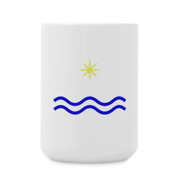 KEFALONIA-Griechenland Sonnenwasser - Große Tasse 440 ml - Weiß - Vorne