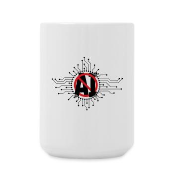Arrêtez, n’utilisez pas l’intelligence artificielle, l’IA. - Grande tasse 440 ml - blanc - Devant