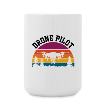 Drohnen-Pilot - Große Tasse 440 ml - Weiß - Vorne