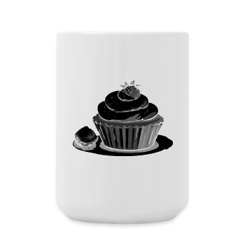 Cupcake Strawberry - Große Tasse 440 ml - Weiß - Vorne