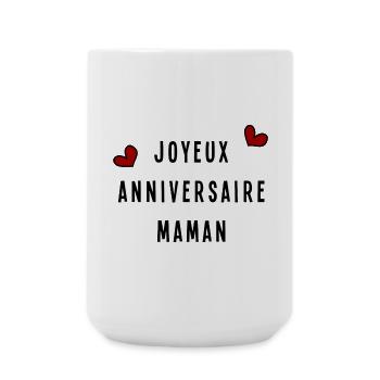 JOYEUX ANNIVERSAIRE MAMAN - Grande tasse 440 ml - blanc - Devant