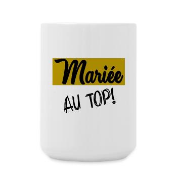JUST MARRIED. Bachelorette party. WEDDING - Large Mug 440 ml - white - Front
