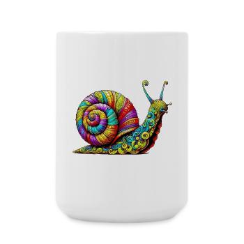 Schnecke - Große Tasse 440 ml - Weiß - Vorne