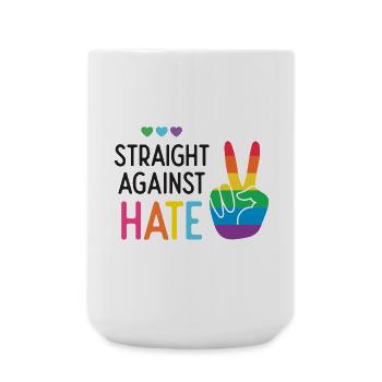 LGBT Pride Month - Direkt gegen Hass - Große Tasse 440 ml - Weiß - Vorne