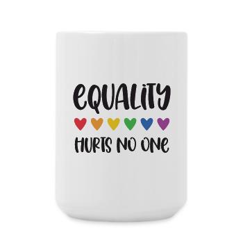 Mois de la fierté LGBT - L’égalité ne fait de mal à personne - Grande tasse 440 ml - blanc - Devant