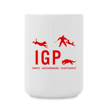 IGP Hundesport - Rot - Große Tasse 440 ml - Weiß - Vorne