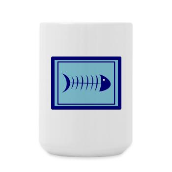 SARDINE. FISCH. APRILSCHERZ. OSTERN. MEER - Große Tasse 440 ml - Weiß - Vorne