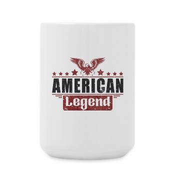 Amerikanische Legende - Große Tasse 440 ml - Weiß - Vorne