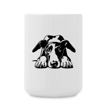 Galgo Head with Paws - Large Mug 440 ml - white - Front
