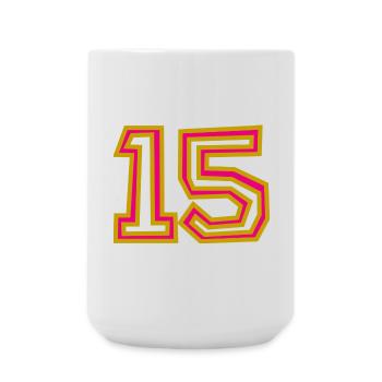 15. 15 YEARS. 15th ANNIVERSARY. 15 YEAR ANNIVERSARY. - Large Mug 440 ml - white - Front