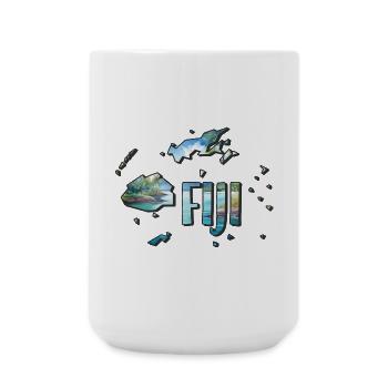 Watercolor Map Fiji - Large Mug 440 ml - white - Front