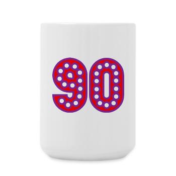 HAPPY BIRTHDAY. HAPPY BIRTHDAY. ANNIVERSARY. - Large Mug 440 ml - white - Front