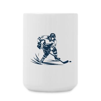Joueur de hockey sur glace - Grande tasse 440 ml - blanc - Devant