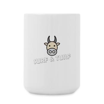 SURF & TURF - Large Mug 440 ml - white - Front