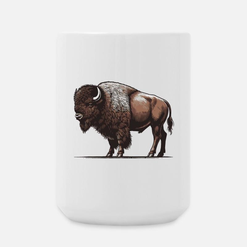 Bison - Large Mug 440 ml - white
