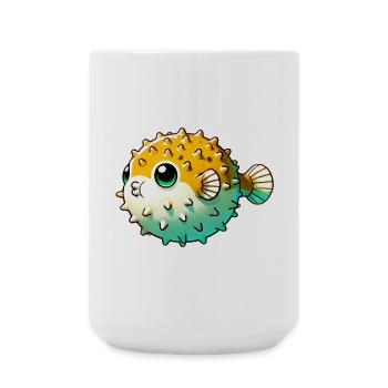 Kugelfisch - Große Tasse 440 ml - Weiß - Vorne