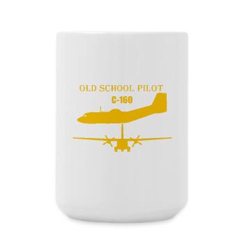 Pilote à l’ancienne C-160 - Grande tasse 440 ml - blanc - Devant