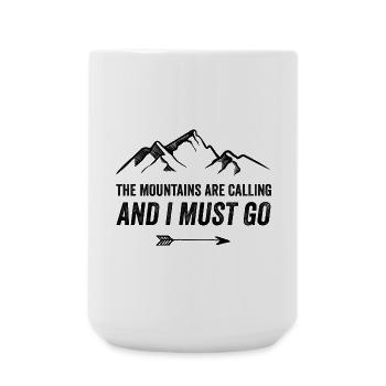 Les montagnes m’appellent et je dois y aller - Grande tasse 440 ml - blanc - Devant