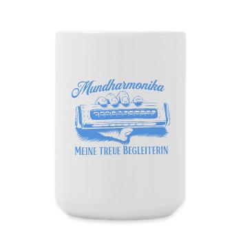 Mundharmonika - Meine treue Begleiterin - Große Tasse 440 ml - Weiß - Vorne