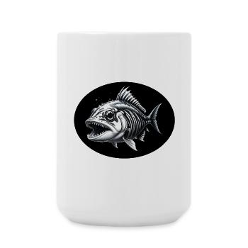 Fish Skeleton - Large Mug 440 ml - white - Front