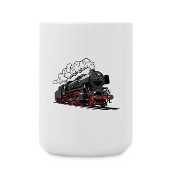 Conception rétro de locomotive à vapeur - Grande tasse 440 ml - blanc - Devant