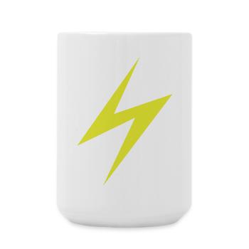 Logo éclair foudre - Grande tasse 440 ml - blanc - Devant
