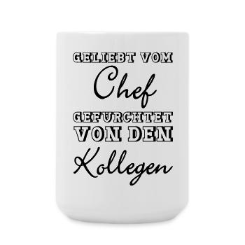 Geliebt vom Chef Geschenk - Große Tasse 440 ml - Weiß - Vorne