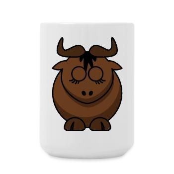 Braunbock Face Design - Large Mug 440 ml - white - Front