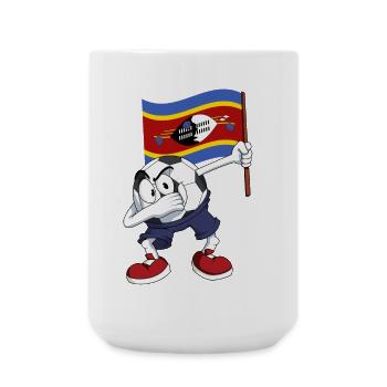 Swaziland Dabbing Football - Grande tasse 440 ml - blanc - Devant