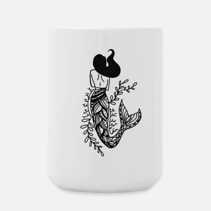 Mermaid Sirena - Large Mug 440 ml - white