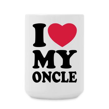 I love my oncle - Large Mug 440 ml - white - Front