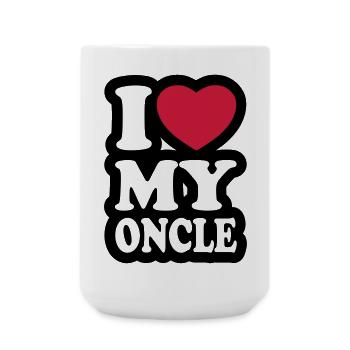 I love my oncle - Large Mug 440 ml - white - Front