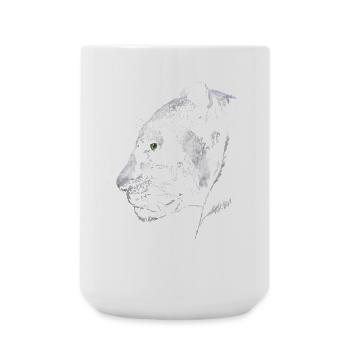 Panther - Große Tasse 440 ml - Weiß - Vorne