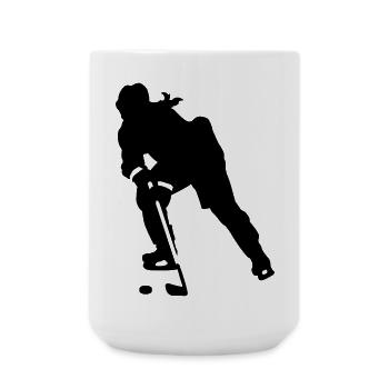 Frauen Eishockey - Große Tasse 440 ml - Weiß - Vorne