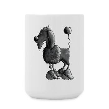Dufter Pudel - Hund - Große Tasse 440 ml - Weiß - Vorne