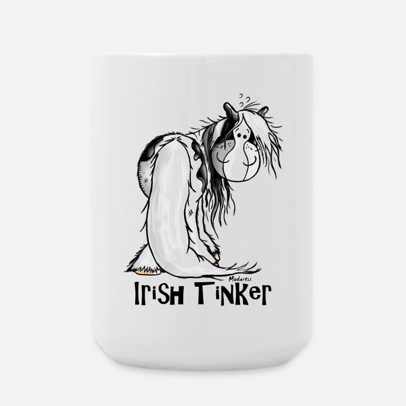 Niedlicher Irish Tinker - Gypsy Cob - Große Tasse 440 ml - Weiß