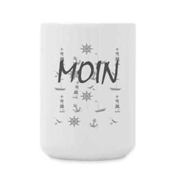 Symboles maritimes Moin - Grande tasse 440 ml - blanc - Devant