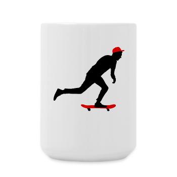Skateboarding - Large Mug 440 ml - white - Front