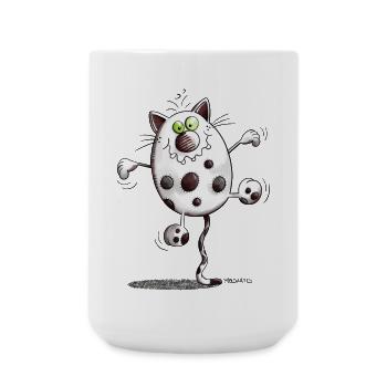 Katze ist Fit - Große Tasse 440 ml - Weiß - Vorne