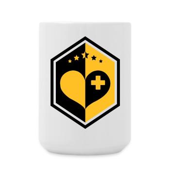 Cardiologist Kardiologe Cardiologue Doctor - Large Mug 440 ml - white - Front