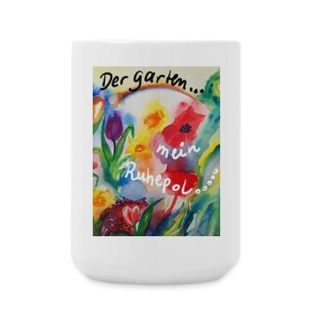 EG Blumen ITulpen I Der Garten I flowers I present - Große Tasse 440 ml - Weiß - Vorne