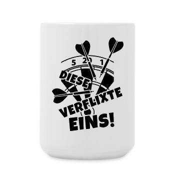 dart dartscheibe humor - Große Tasse 440 ml - Weiß - Vorne
