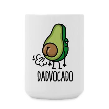 Dadvocado funny farting avocado dad fart daddy - Large Mug 440 ml - white - Front