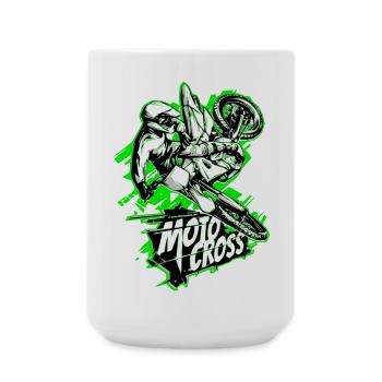 Motocross - Large Mug 440 ml - white - Front