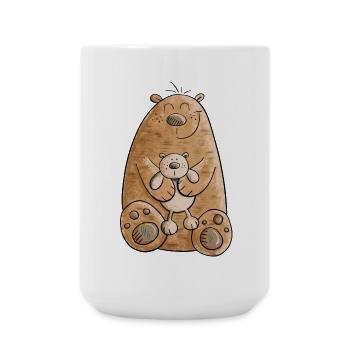Bear with baby I animals comic I wild animals - Large Mug 440 ml - white - Front