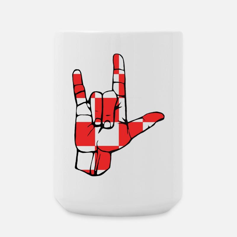 Ich liebe dich-zeichen Brabant - Große Tasse 440 ml - Weiß